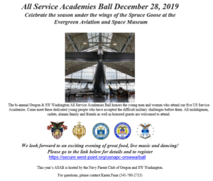 All Service Academies Ball invitation